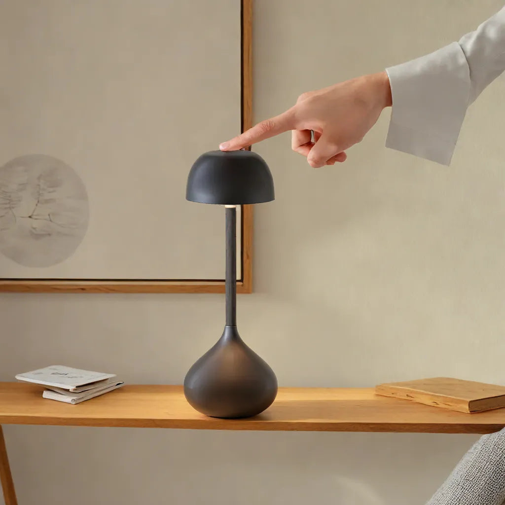 Wireless Dimmable Mushroom Table Lamp